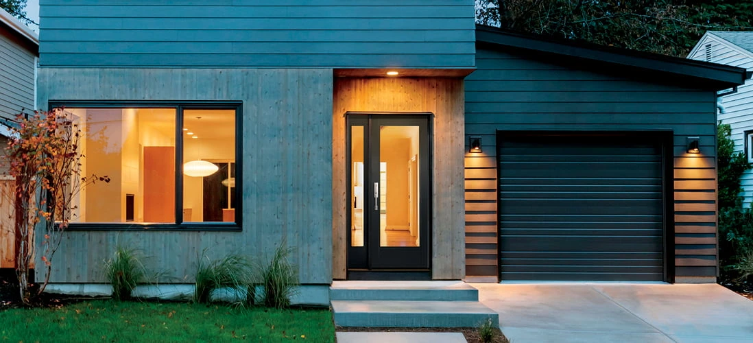 Casas modernas con ventanas grandes